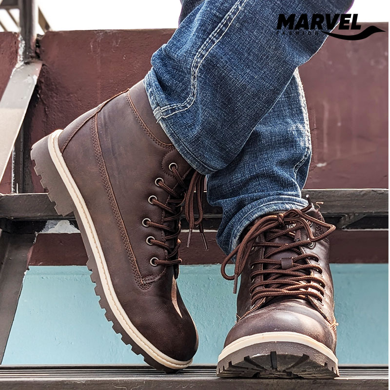 Leather High Ankle Boot